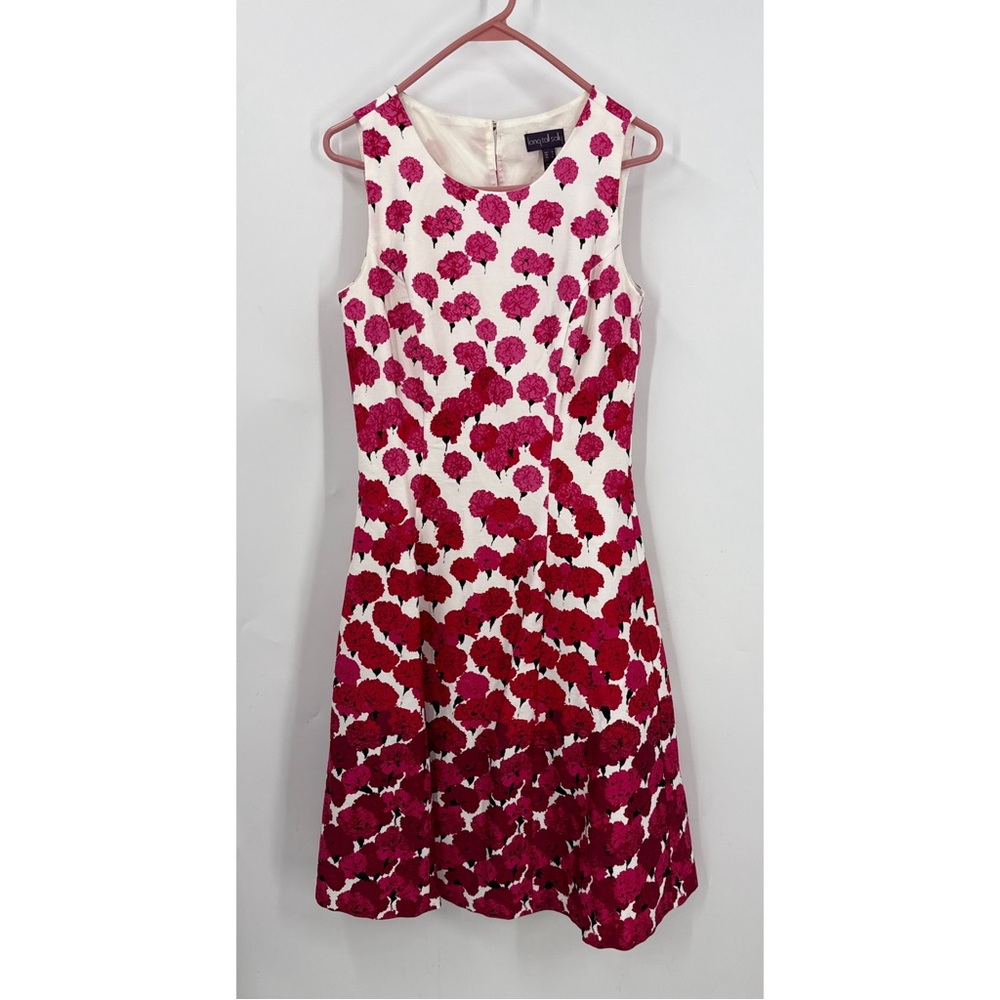 Long Tall Sally poppy border prom floral print fit flare Dress w/crinoline slip